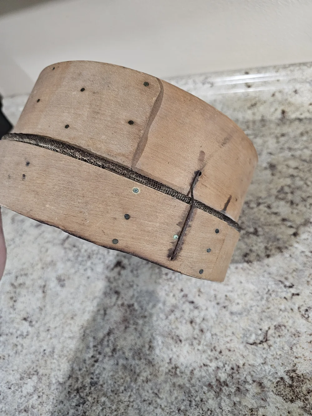 Vintage/Antique Wooden Flour Sieve with Metal Mesh